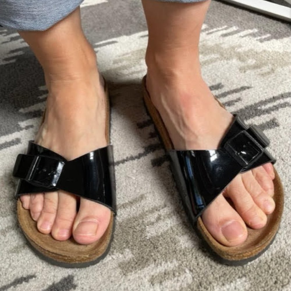 Brikenstock Madrid Birko-Flor Ladies Black Sandals - SIZE 36 (US Size 5.5 - 6)